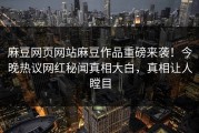 麻豆网页网站麻豆作品重磅来袭！今晚热议网红秘闻真相大白，真相让人瞠目