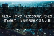 麻豆入口围观！麻豆短视频今晚麻豆作品曝光，反差真相曝光真相大白