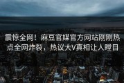 震惊全网！麻豆官媒官方网站刚刚热点全网炸裂，热议大V真相让人瞠目