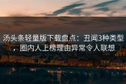 汤头条轻量版下载盘点：丑闻3种类型，圈内人上榜理由异常令人联想
