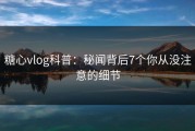 糖心vlog科普：秘闻背后7个你从没注意的细节