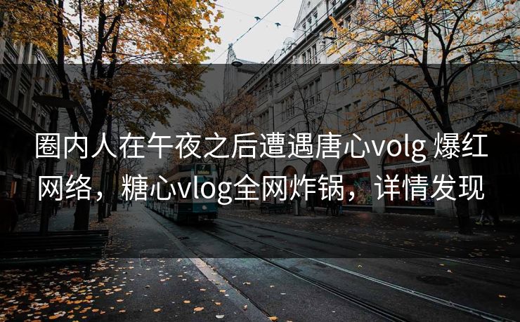 圈内人在午夜之后遭遇唐心volg 爆红网络,糖心vlog全网炸锅,详情发现 圈内人在午夜之后遭遇唐心volg 爆红网络,糖心vlog全网炸锅,详情发现